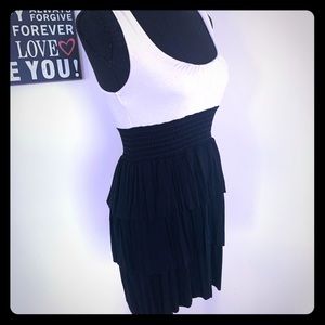 Black/White mini skirt dress